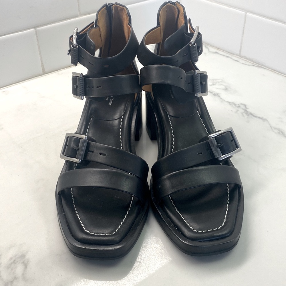 WORN ONCE! Rag& bone strappy black.  leather sandal. Sexy and comfortable